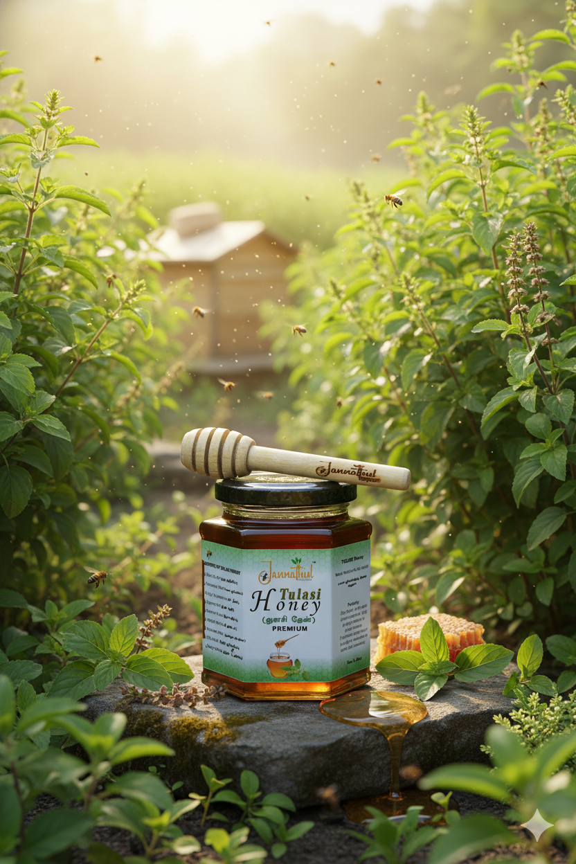 Tulasi Honey 350g β Pure Raw Natural Honey from Tulsi Farms | Immunity Boost | Jannathul Nayeem