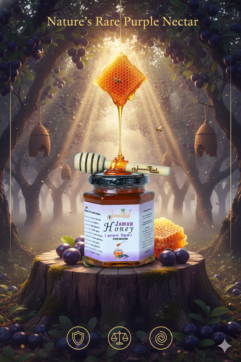 Jamun Honey 350g | Natural Raw Honey | Sourced from Jamun Farms – Jannathul Nayeem