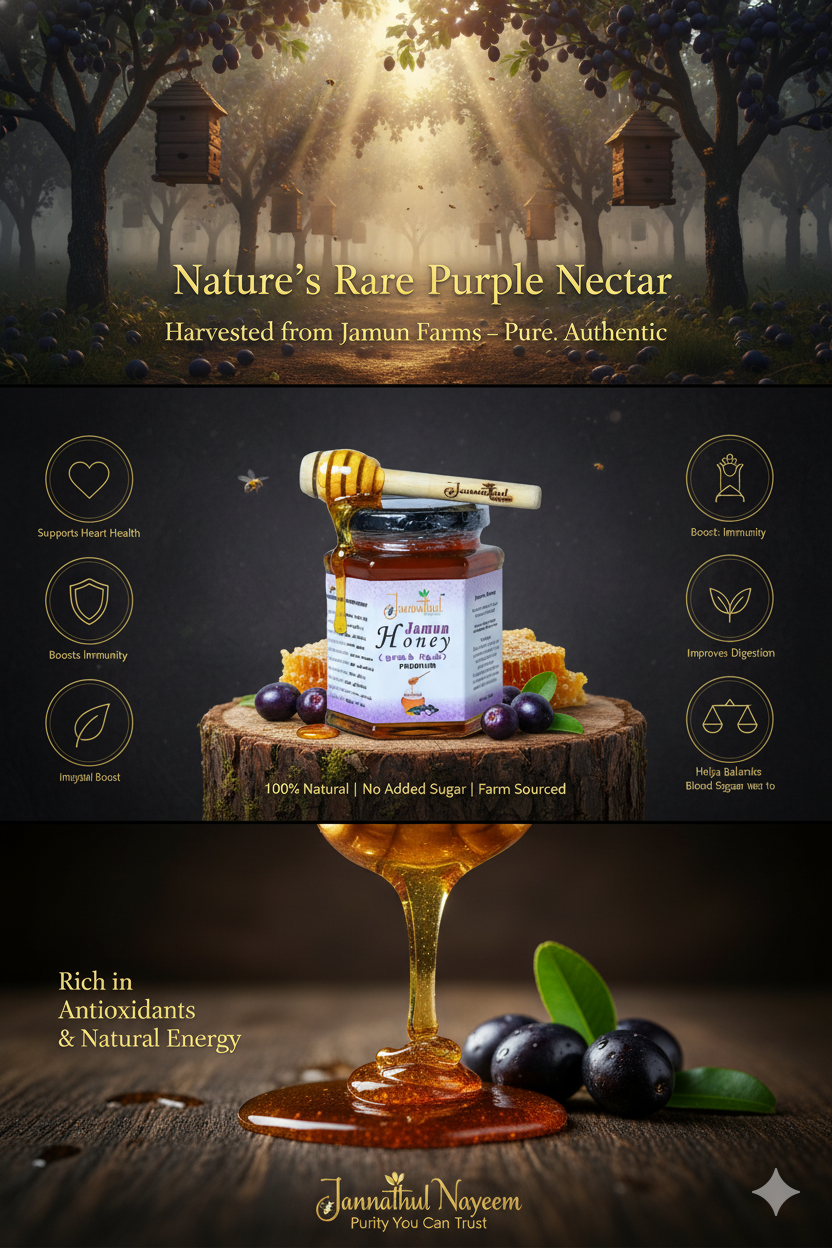 Jamun Honey 350g | Natural Raw Honey | Sourced from Jamun Farms – Jannathul Nayeem