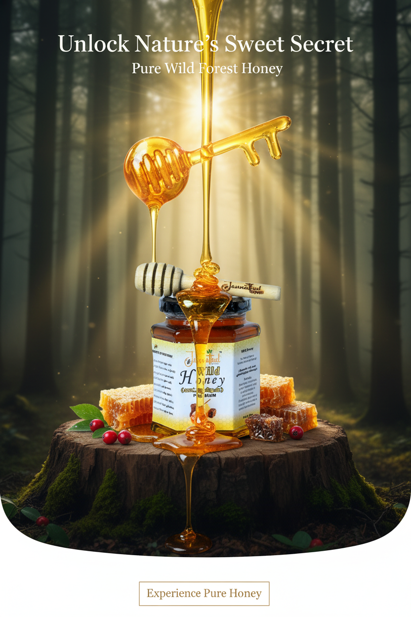 Wild  Honey 350g – Raw Natural Honey | Forest-Foraged | Jannathul Nayeem