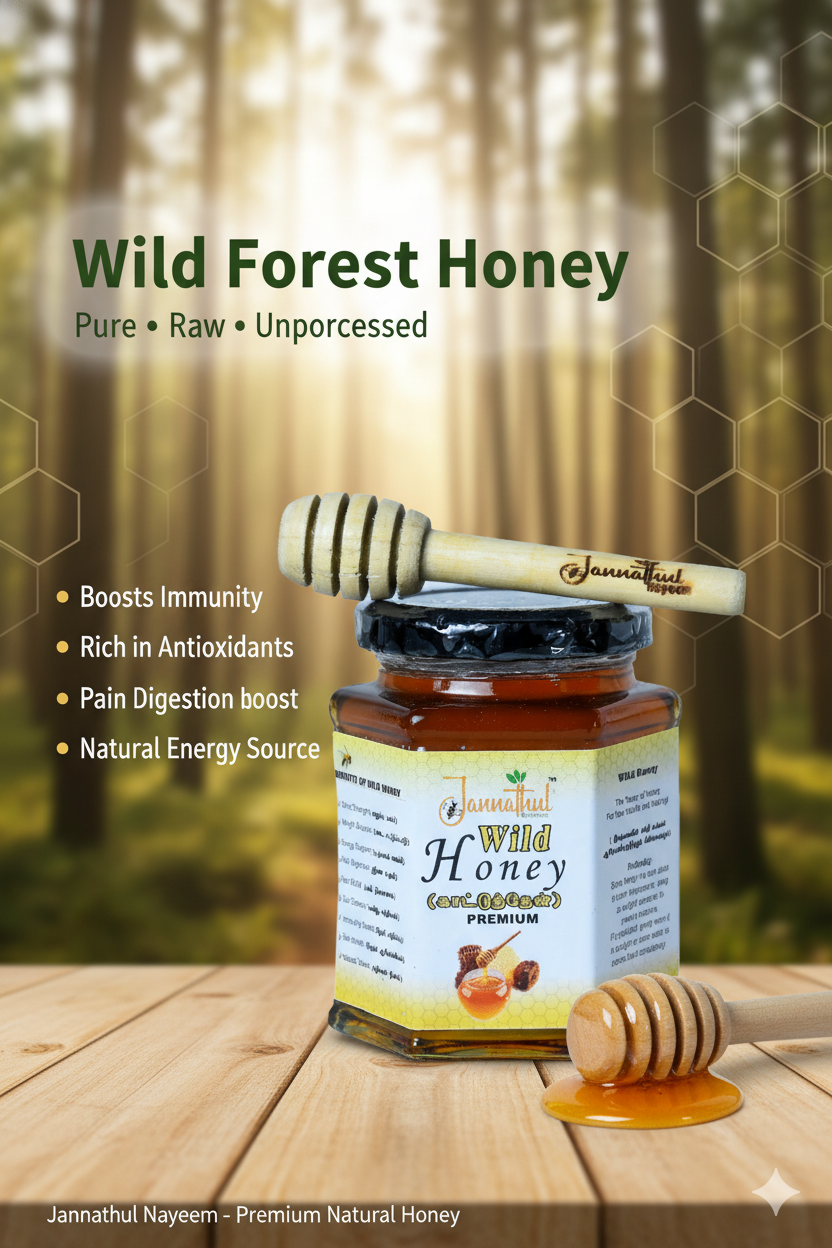 Wild  Honey 350g – Raw Natural Honey | Forest-Foraged | Jannathul Nayeem