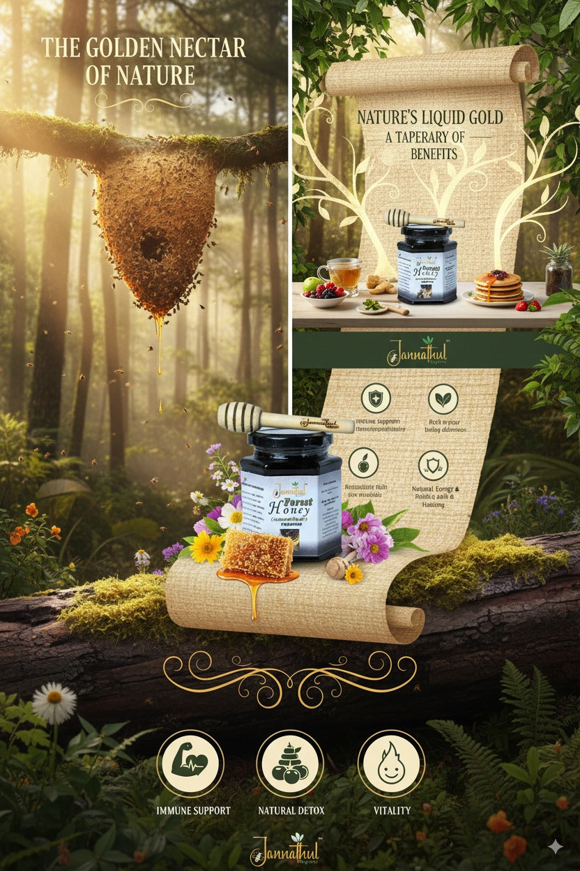 Natural Forest Honey 350g | Pure, Chemical-Free , Authentic Raw Honey from Deep Forests